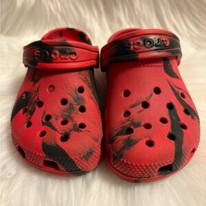 CROCS Kids Red and Black Sandals